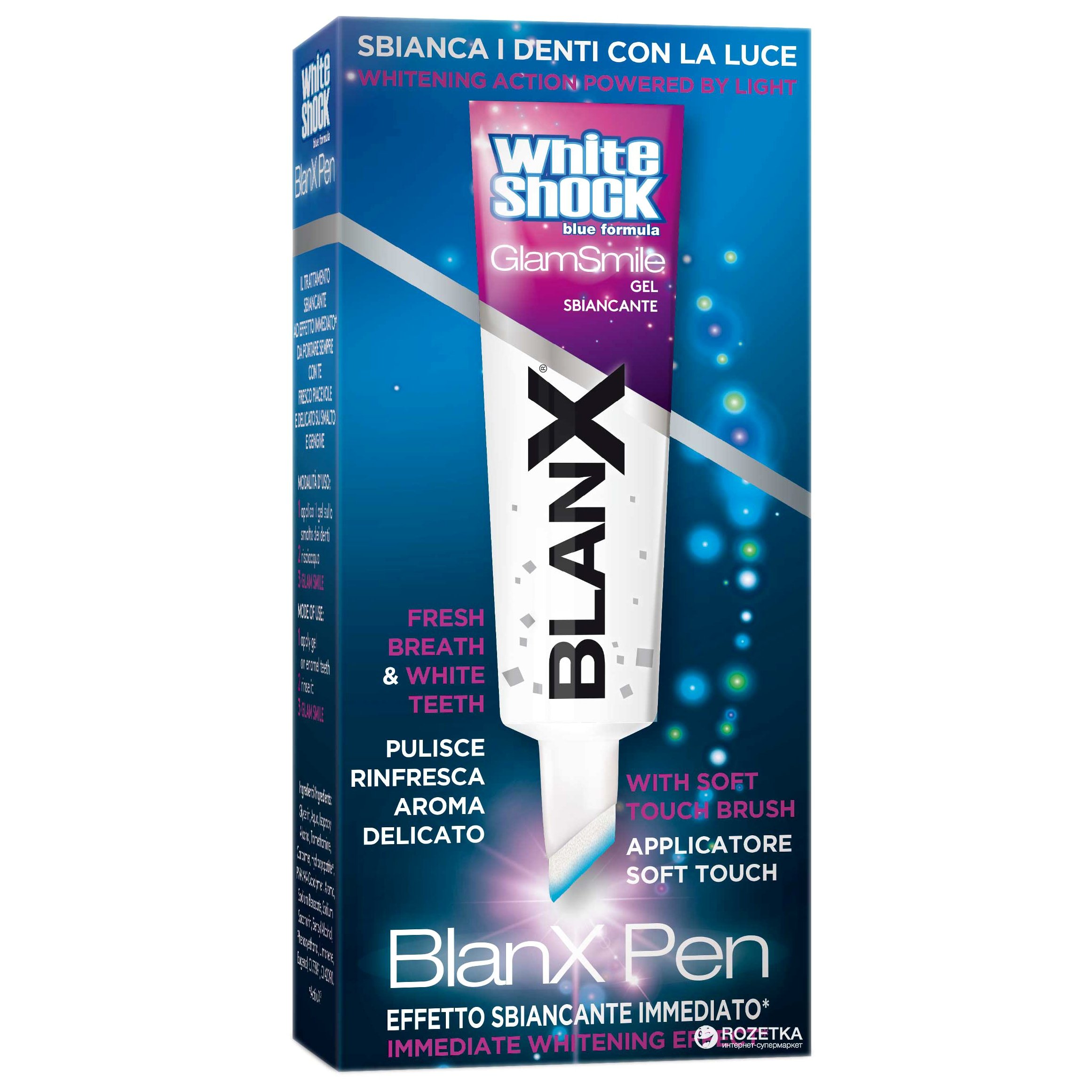 Blanx White Shock Pen Whitening Gel Λευκαίνει τα Δόντια, Χωρίς να Διαβρώνει το Σμάλτο 12ml