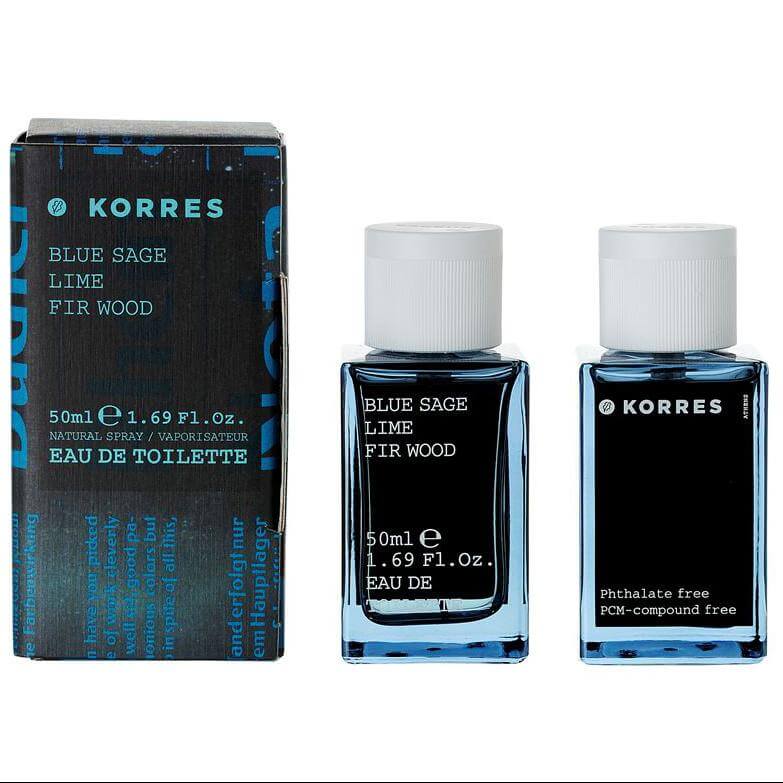 Korres Eau De Toilette Blue Sage Lime & Fir Wood Ανδρικό Άρωμα 50ml