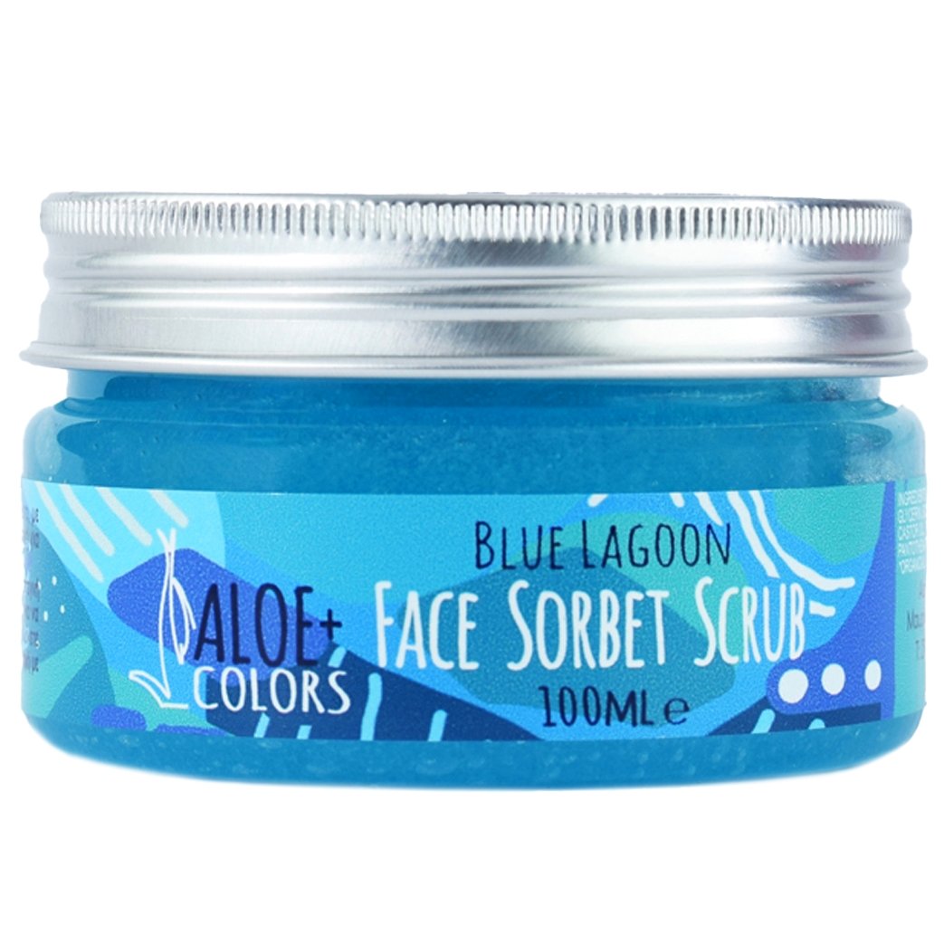 Aloe+ Colors Blue Lagoon Face Sorbet Scrub Απολεπιστικό Προσώπου με Βιολογική Αλόη & Άρωμα Κοκτέιλ Blue Lagoon 100ml