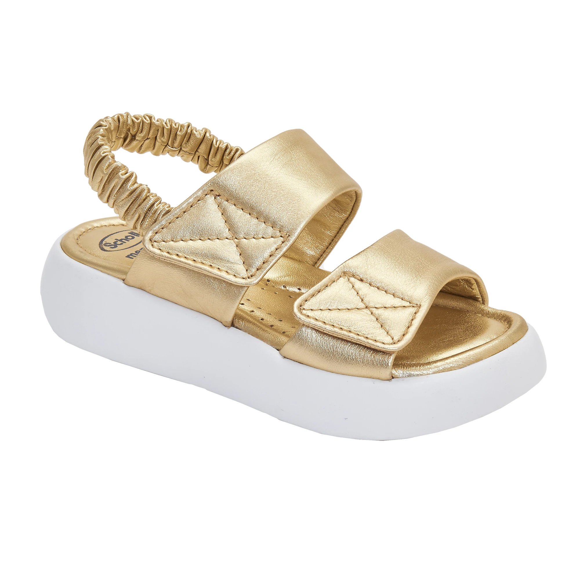 Scholl Shoes Boca 2 Straps Platinum MF300111075 Γυναικεία Καλοκαιρινά Ανατομικά Παπούτσια σε Χρυσό Χρώμα, Χαρίζουν Σωστή Στάση & Φυσικό Χωρίς Πόνο Βάδισμα 1 Ζευγάρι – 41