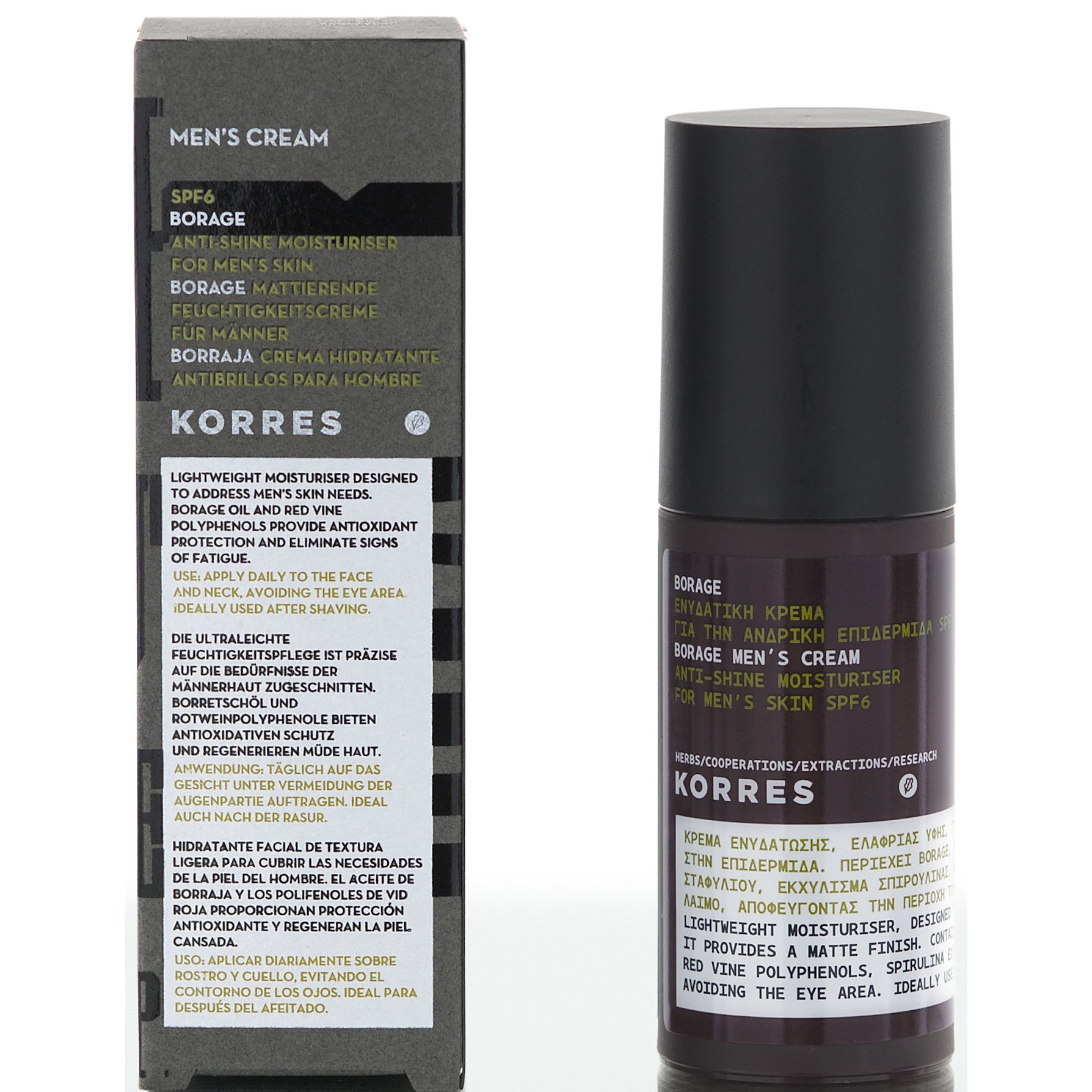 Korres Borage Ενυδατική Κρέμα για την Ανδρική Επιδερμίδα 50ml
