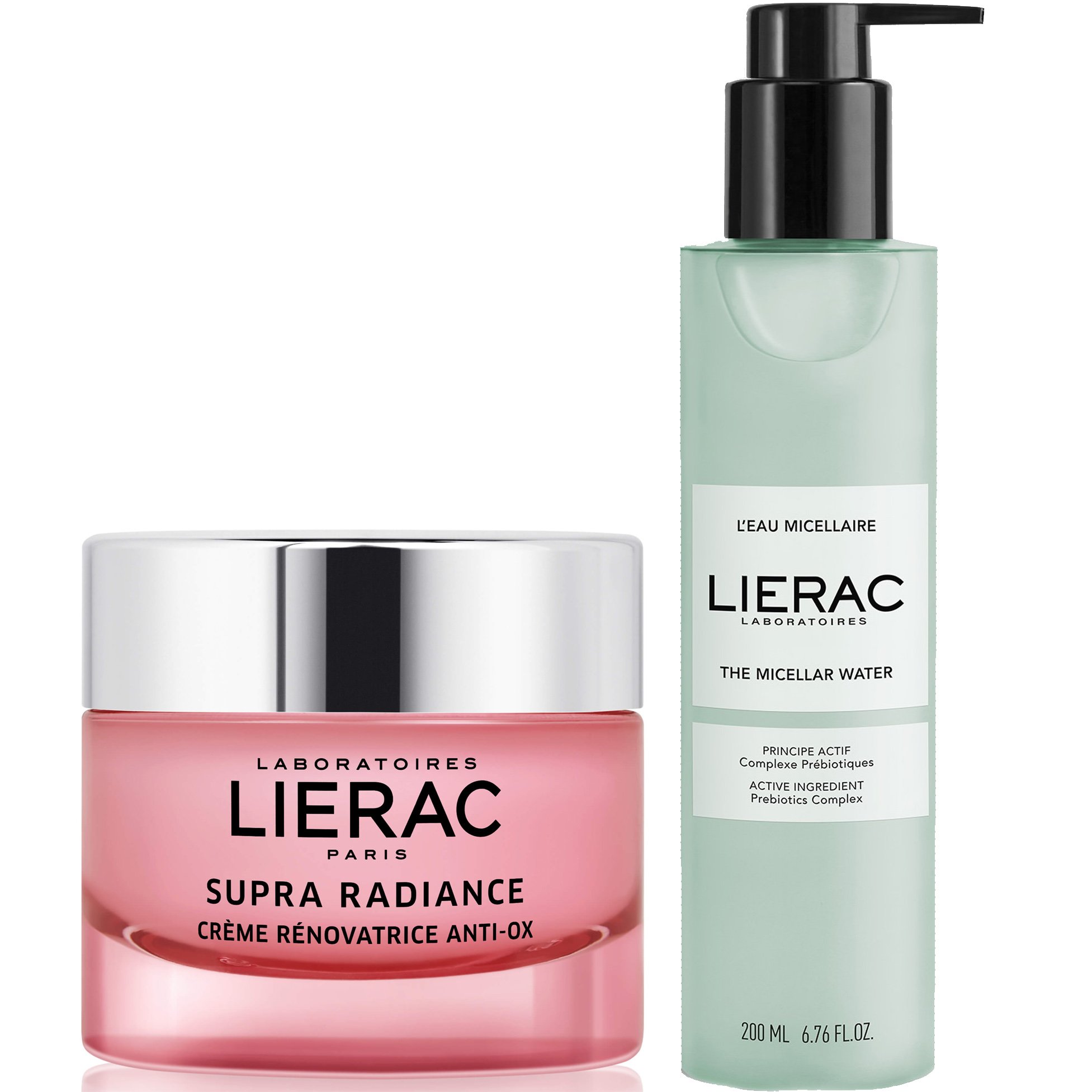 Lierac Πακέτο Προσφοράς Supra Radiance Creme Renovatrice Anti-Ox 50ml & The Micellar Water Prebiotics Complex Cleanser 200ml