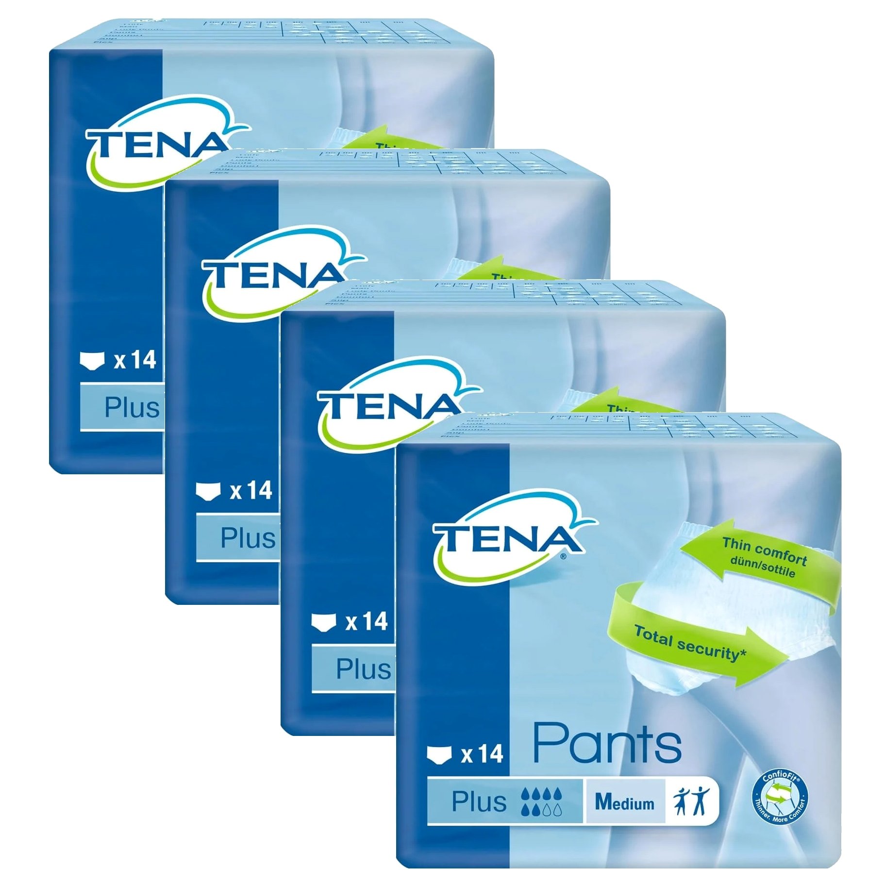 Tena Πακέτο Προσφοράς Pants Plus Unisex Άνετα Απορροφητικά Εσώρουχα Ακράτειας 56 Τεμάχια – Medium