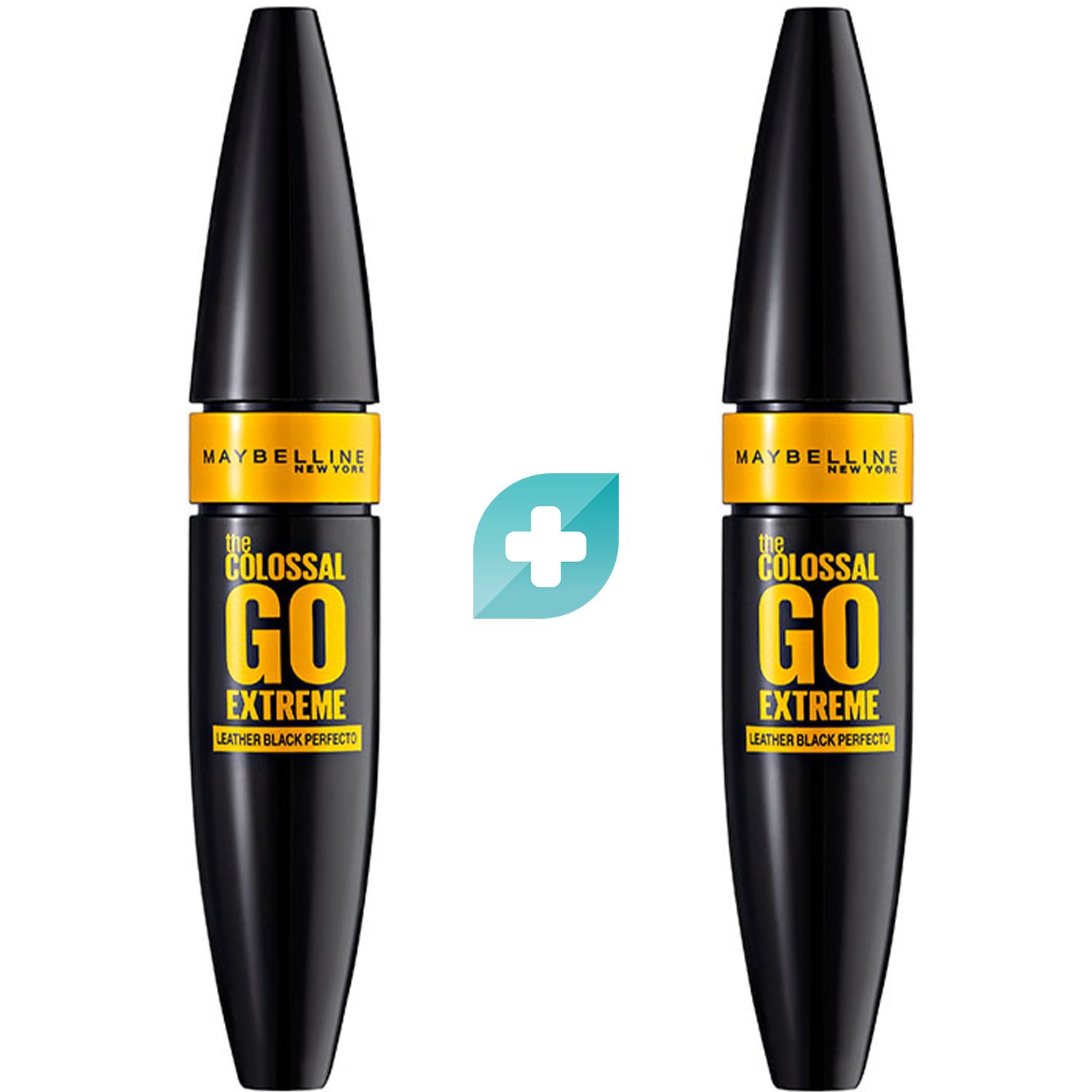 MAYBELLINE Maybelline Promo The Colossal Go Extreme Mascara Leather Black Μάσκαρα με Κολλαγόνο & Ειδικό Βουρτσάκι με Διπλές Καμπύλες για Έξτρα Όγκο 2 Τεμάχια (2x9.5ml)