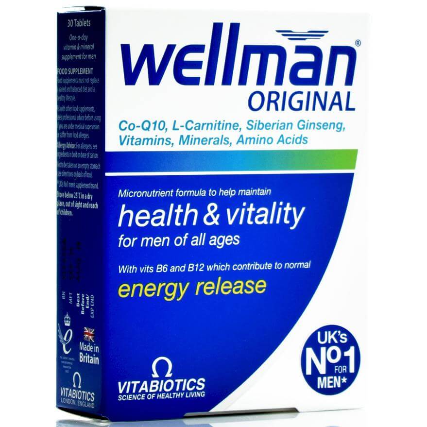 Vitabiotics Wellman Συμπλήρωμα Διατροφής Ειδικά Σχεδιασμένο για Άνδρες 30Tabs