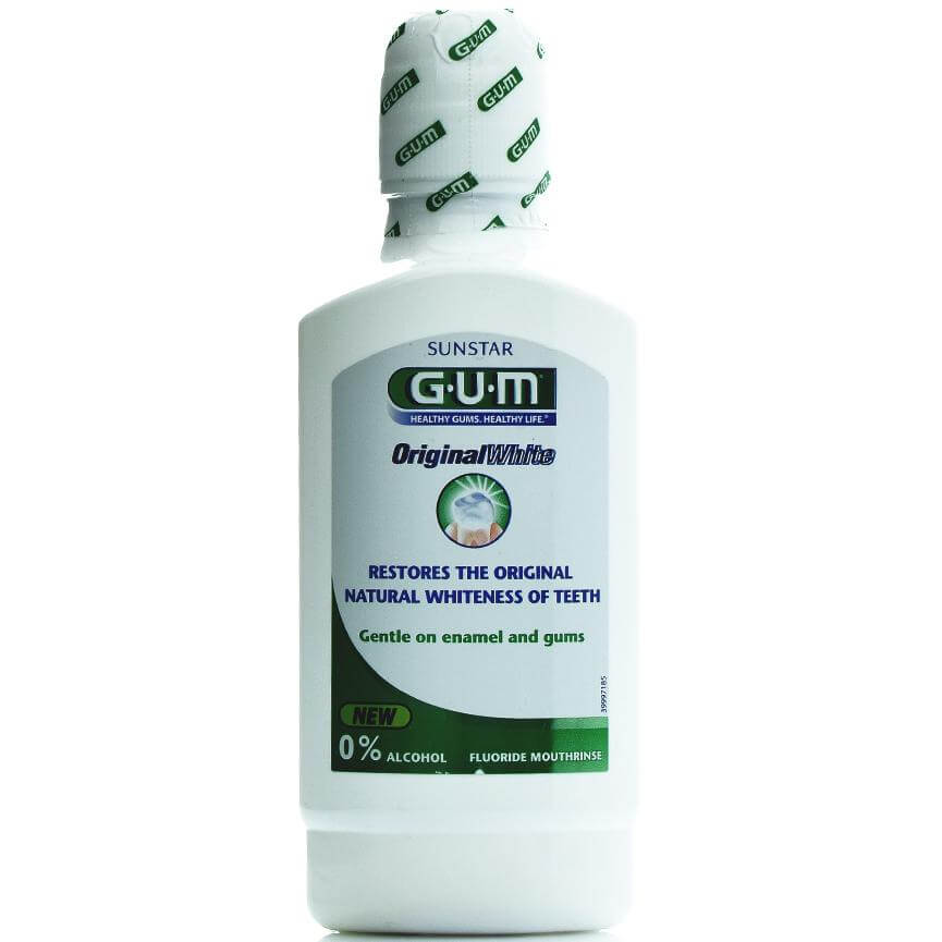 Gum Original White 0% Alcohol, Στοματικό Διάλυμα για την Αποκατάσταση της Φυσικής Λευκότητας των Δοντιών 300ml (1747)