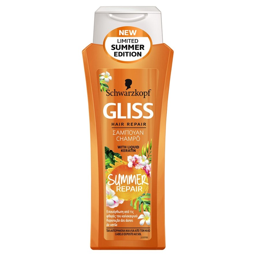 Schwarzkopf Gliss Σαμπουάν Summer Repair για Ταλαιπωρημένα Μαλλιά Από τον Ήλιο 250ml