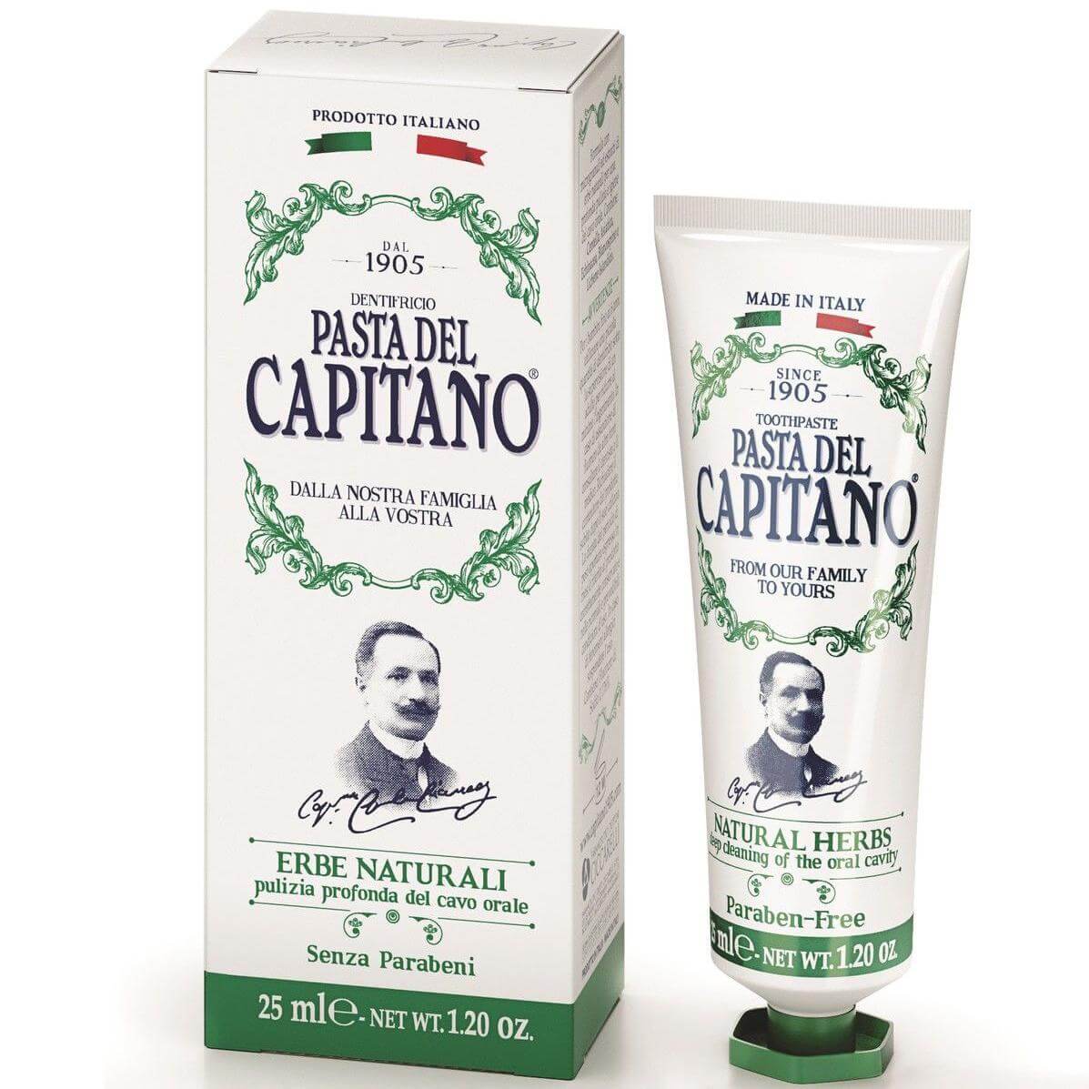 Pasta Del Capitano Natural Herbs Οδοντόκρεμα με Καταπραϋντικές Ιδιότητες, Καταπολεμά Τους Ερεθισμούς 25ml