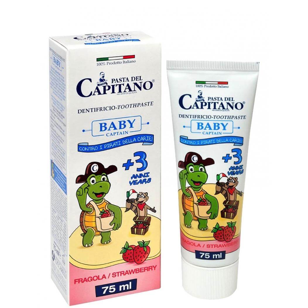 Health-Plus Pasta Del Capitano Baby Οδοντόκρεμα Παιδική απο 3 Ετών με Γεύση Φράουλα 75ml