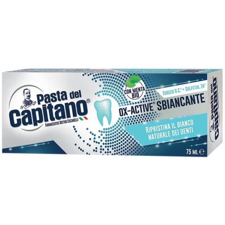 Pasta del Capitano Ox-Active Sbiancante Λευκαντική Οδοντόπαστα 75ml