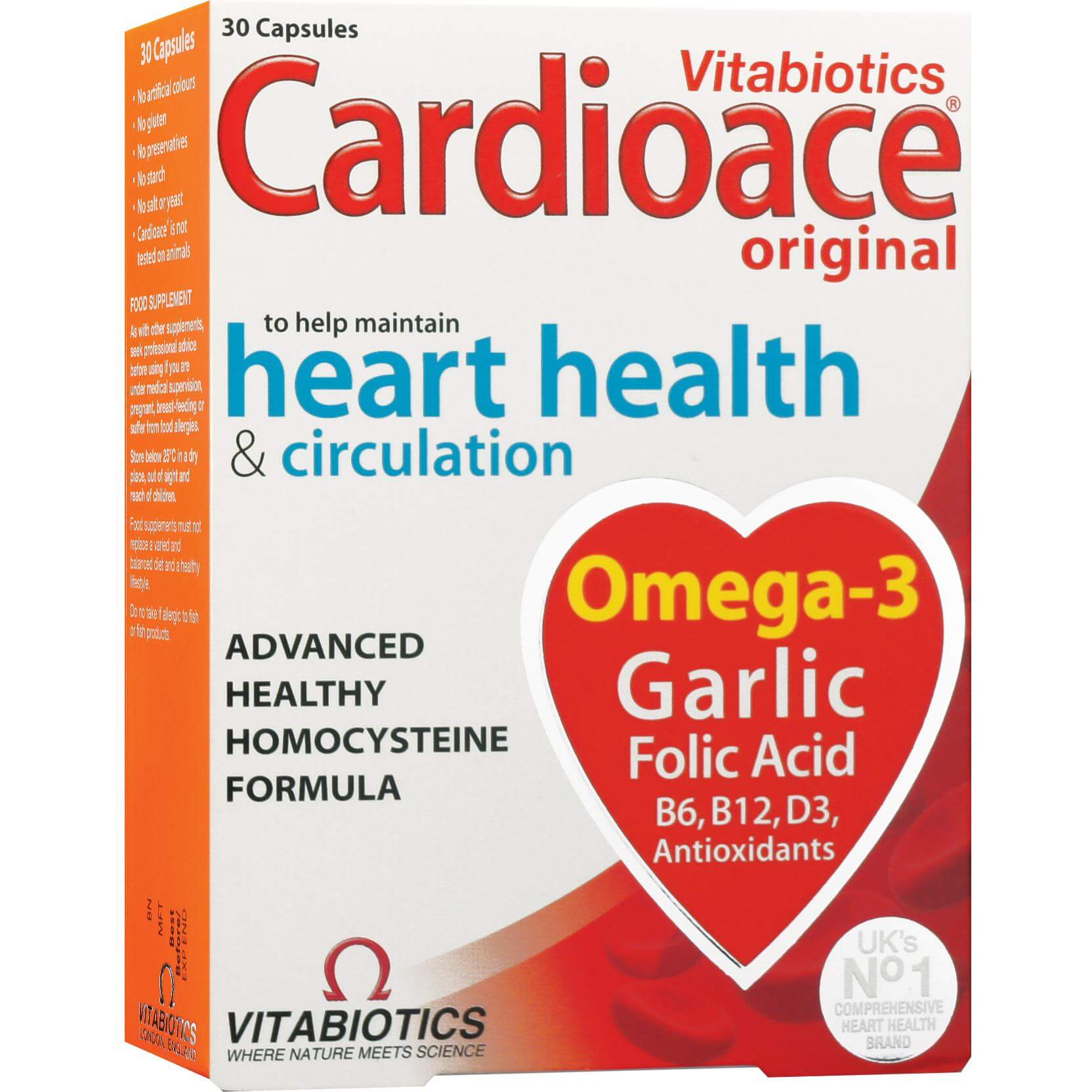Vitabiotics Cardioace Συμπλήρωμα Διατροφής για την Υγεία της Καρδιάς 30caps