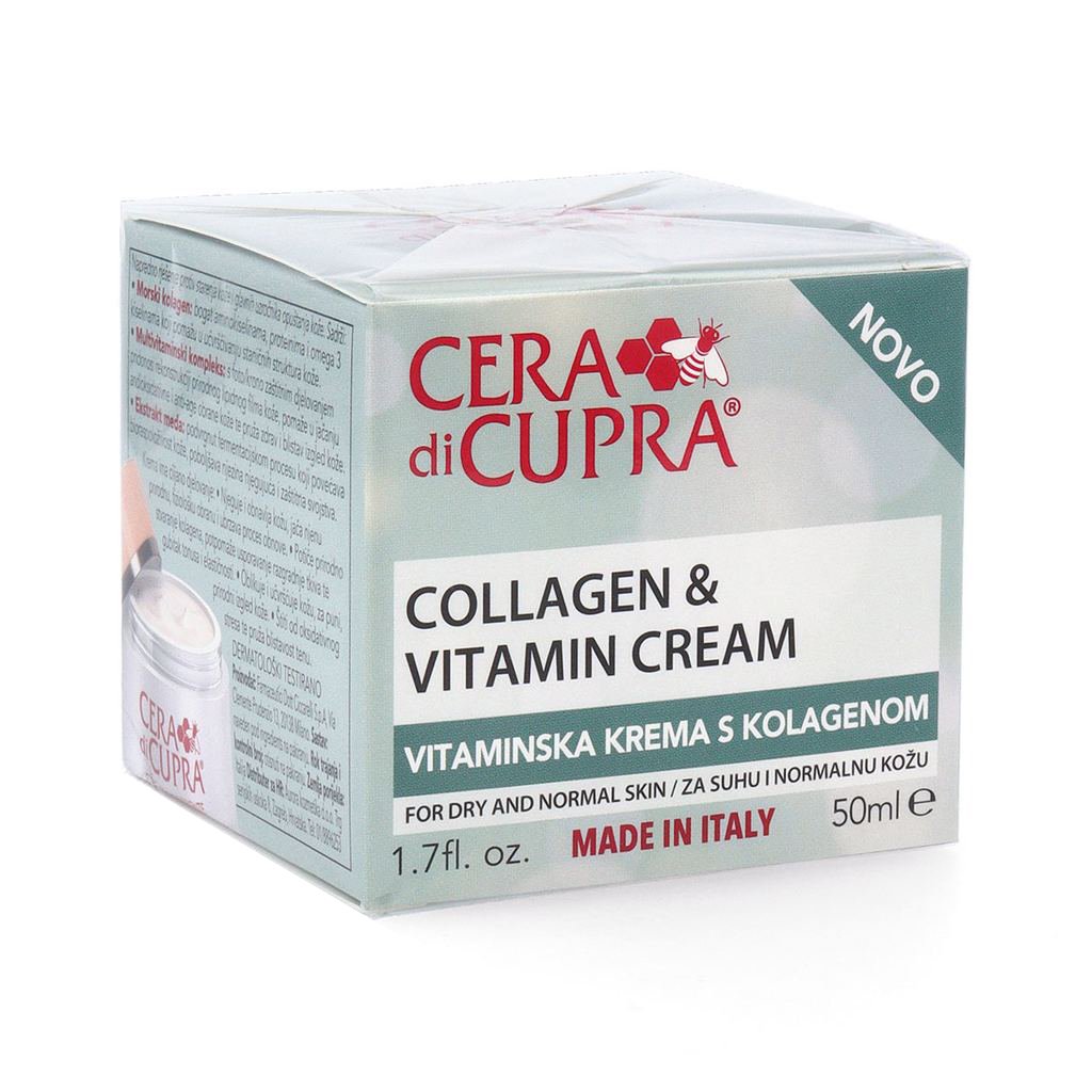 Cera di Cupra Collagen & Vitamin Cream Αντιγηραντική Κρέμα με Κολλαγόνο και Πολυβιταμινούχο Σύμπλεγμα 50ml