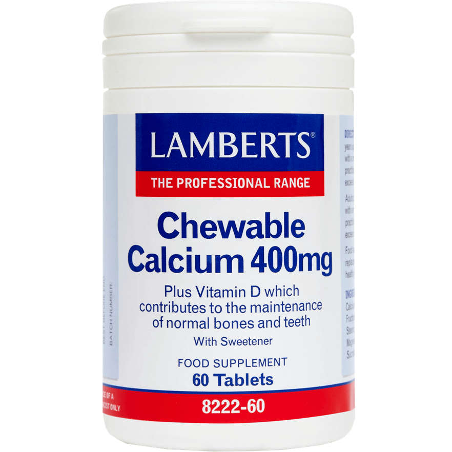 Lamberts Chewable Calcium Μασώμενο Συμπλήρωμα Διατροφής Ασβεστίου 400mg 60tabs