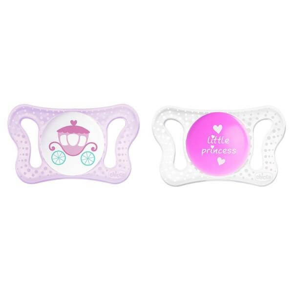 Chicco Πιπίλα Σιλικόνης Physio Micro για Κορίτσι 0-2M 2Τμχ