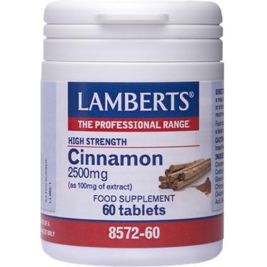 Lamberts Cinnamon Συμπλήρωμα Διατροφής για την Αντιμετώπιση των Διαταραχών της Πέψης 2500mg 60tabs