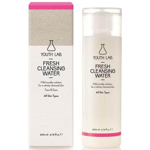 Youth Lab Fresh Cleansing Water All Skin Types Ήπιο Διάλυμα Καθαρισμού Πρόσωπο-Μάτια, για Καθαρή, Μεταξένια Επιδερμίδα 200ml