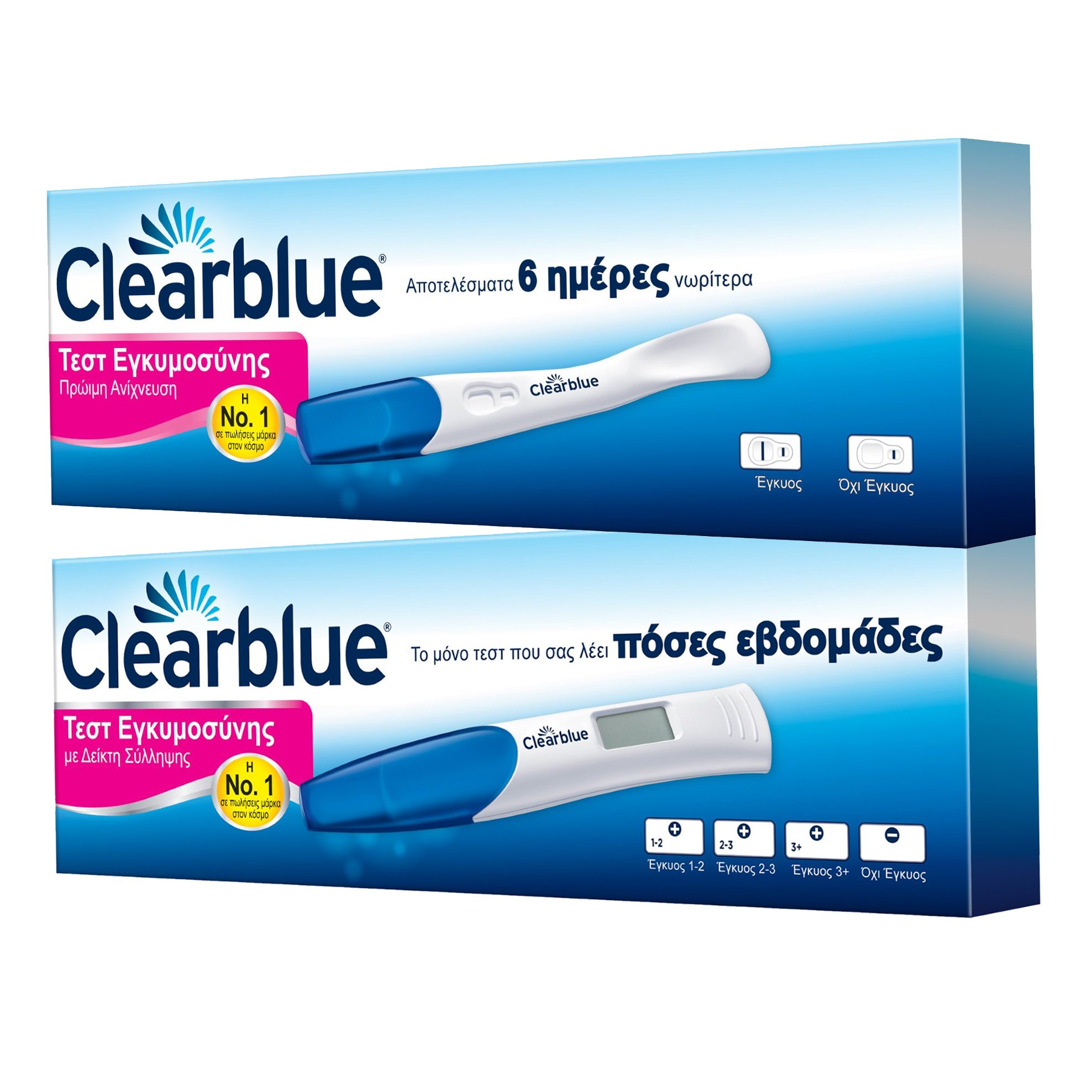 Clearblue Πακέτο Προσφοράς Μονό Τεστ Εγκυμοσύνης Πρώιμης Ανίχνευσης & Ψηφιακό Μονό Τεστ Εγκυμοσύνης 2 Τεμάχια σε Ειδική Τιμή