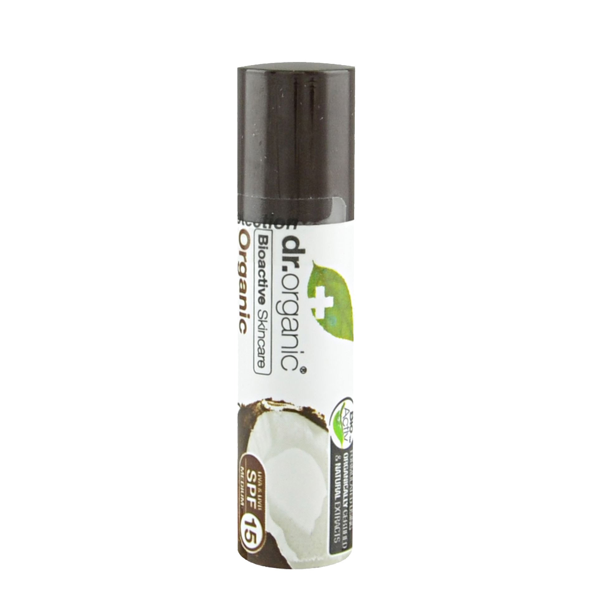 Dr Organic Lip Balm Χειλιών Spf15 με Βιολογικό Έλαιο Καρύδας 10ml