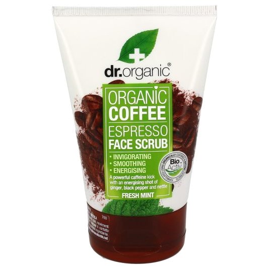 Dr. Organic Coffee Espresso Face Scrub with Fresh Mint Απολεπιστικό Προσώπου 125ml