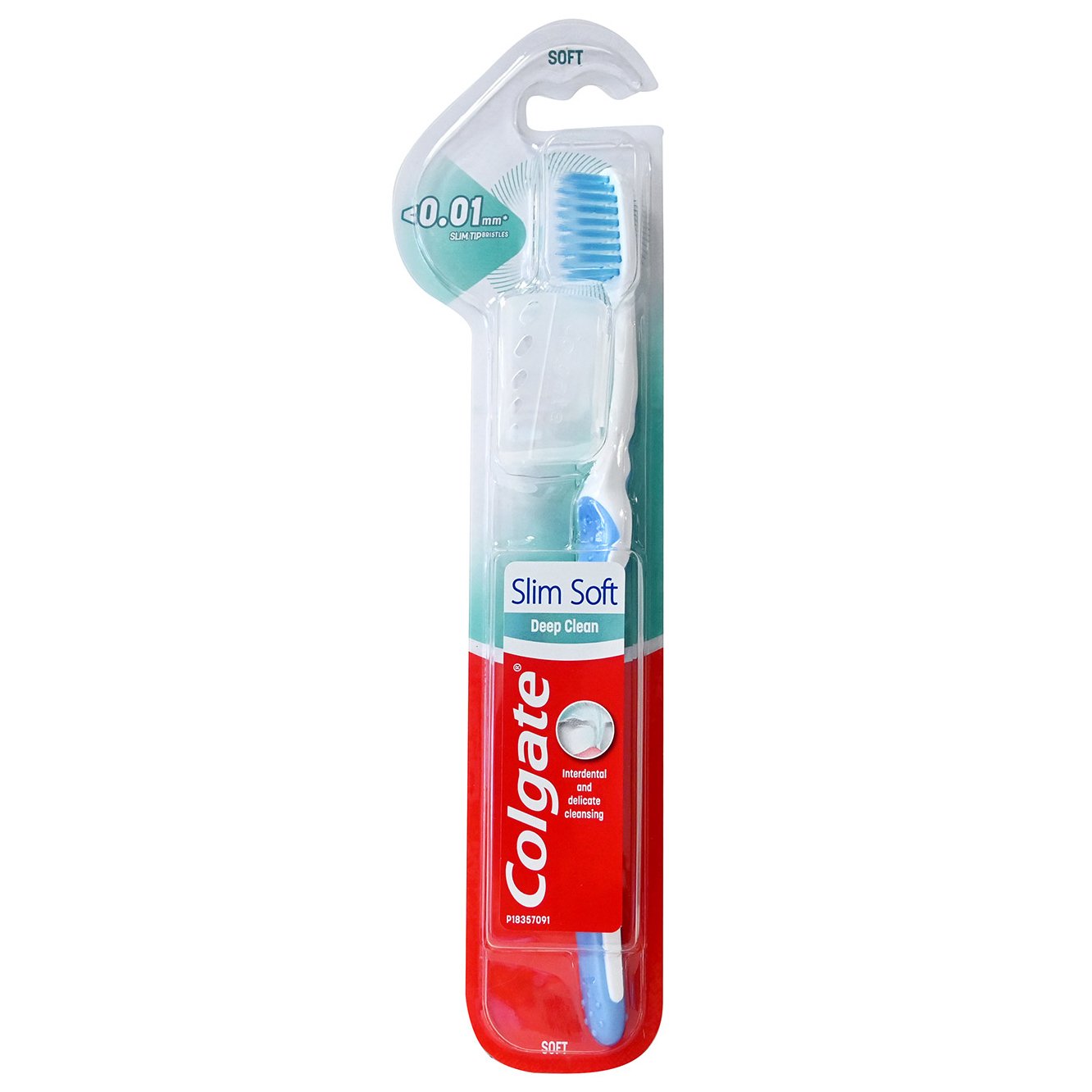 Colgate SlimSoft Deep Clean Toothbrush Soft Μαλακή Οδοντόβουρτσα Ενηλίκων για Βαθύ Καθαρισμό 1 Τεμάχιο – Μπλε