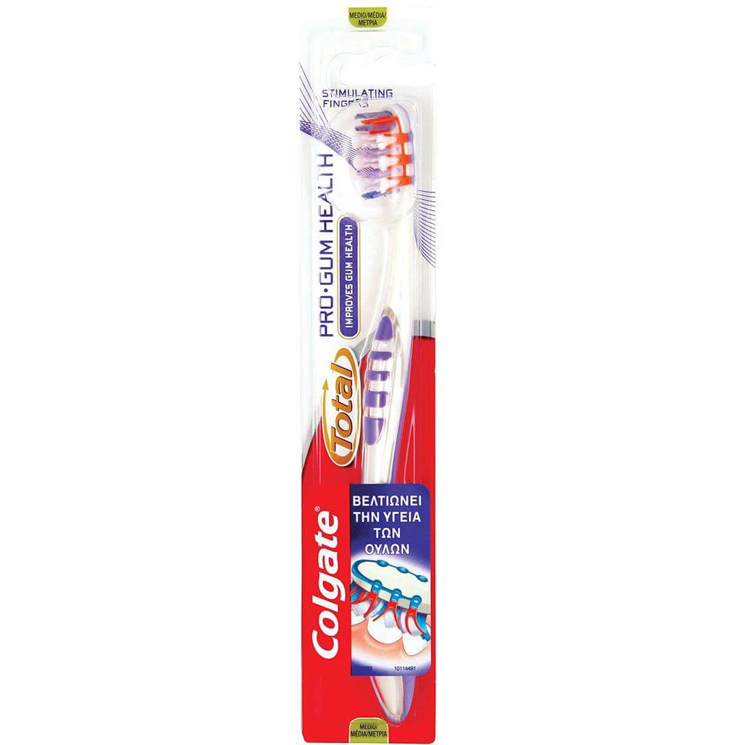 Colgate Total Pro Gum Health Οδοντόβουρτσα Ειδικά Σχεδιασμένη Για Να Καθαρίζει Τα Δυσπρόσιτα Σημεία Του Στόματος Medium
