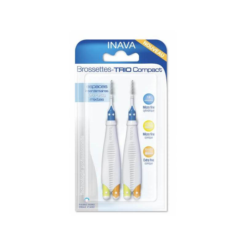 Elgydium Trio Compact 2 Μεσοδόντια Βουρτσάκια Μικτά Μικρά