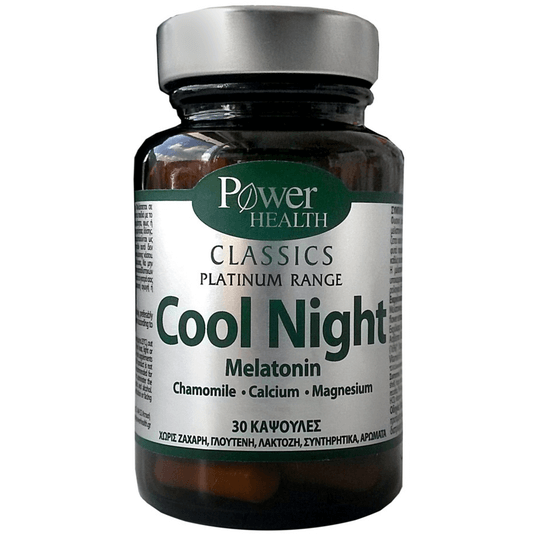 Power Health Platinum Cool Night Συμπλήρωμα Διατροφής, Φυσική Φόρμουλα Kατά της Αϋπνίας 30 caps