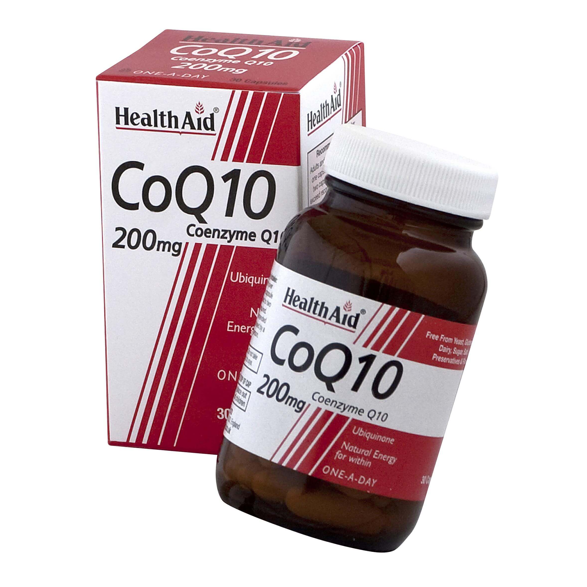 Health Aid CoQ10 Coenzyme Q10 200mg Συμπλήρωμα Διατροφής Απελευθέρωσης Ενέργειας με Αντιοξειδωτικές Ιδιότητες 30caps