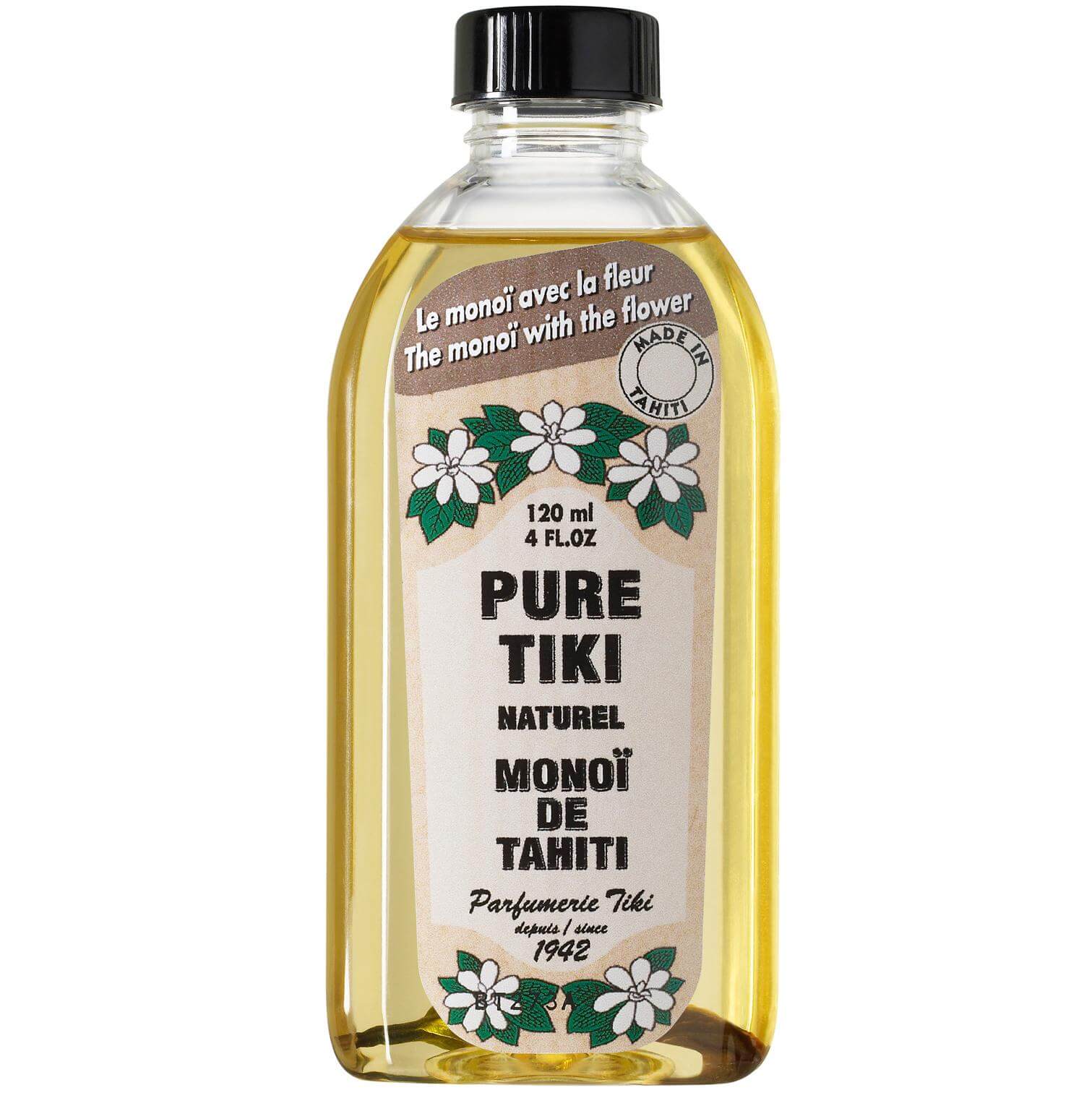 Monoi Tiki Naturel Monoi De Tahiti Αγνό Λάδι Σώματος 120ml