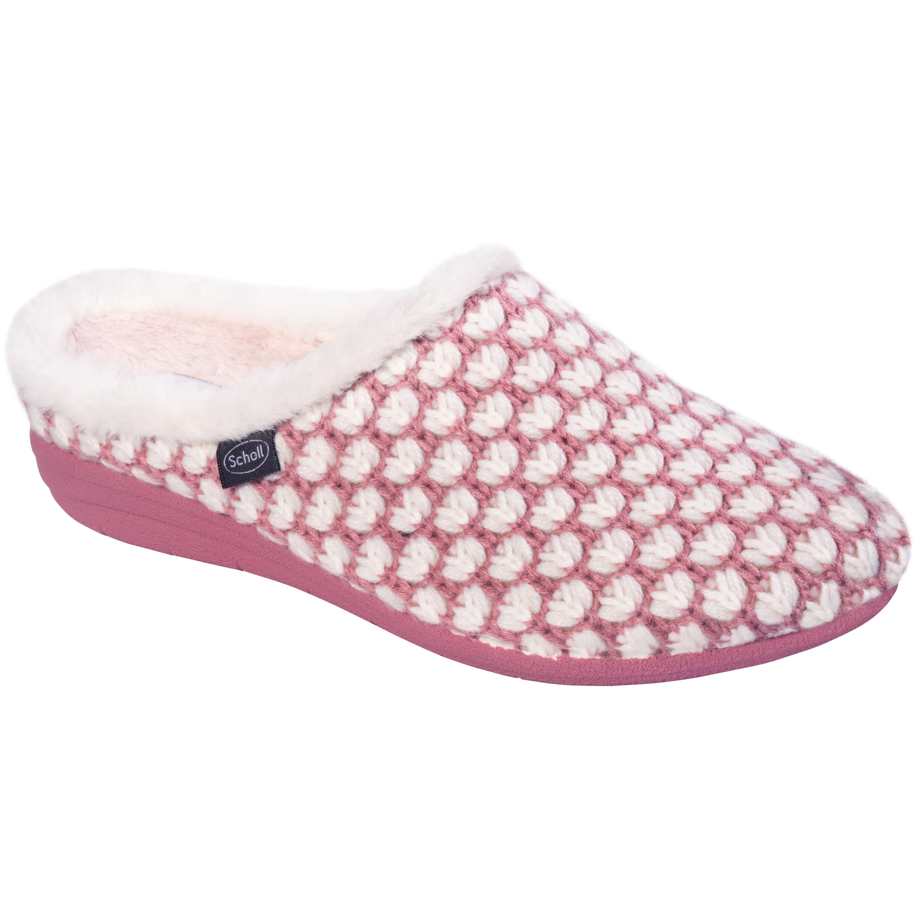 Scholl Shoes Creamy Pink / White Γυναικείες Παντόφλες Ροζ Λευκό 1 Ζευγάρι – 38