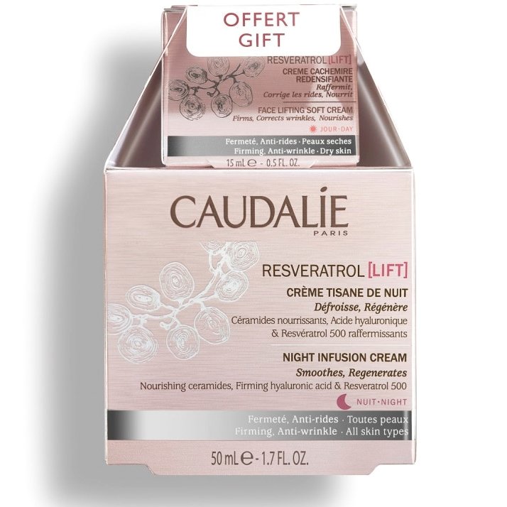 Caudalie Promo Resveratrol Lift Face Lifting Soft Day Cream 50ml & Night Infusion Cream 15ml
