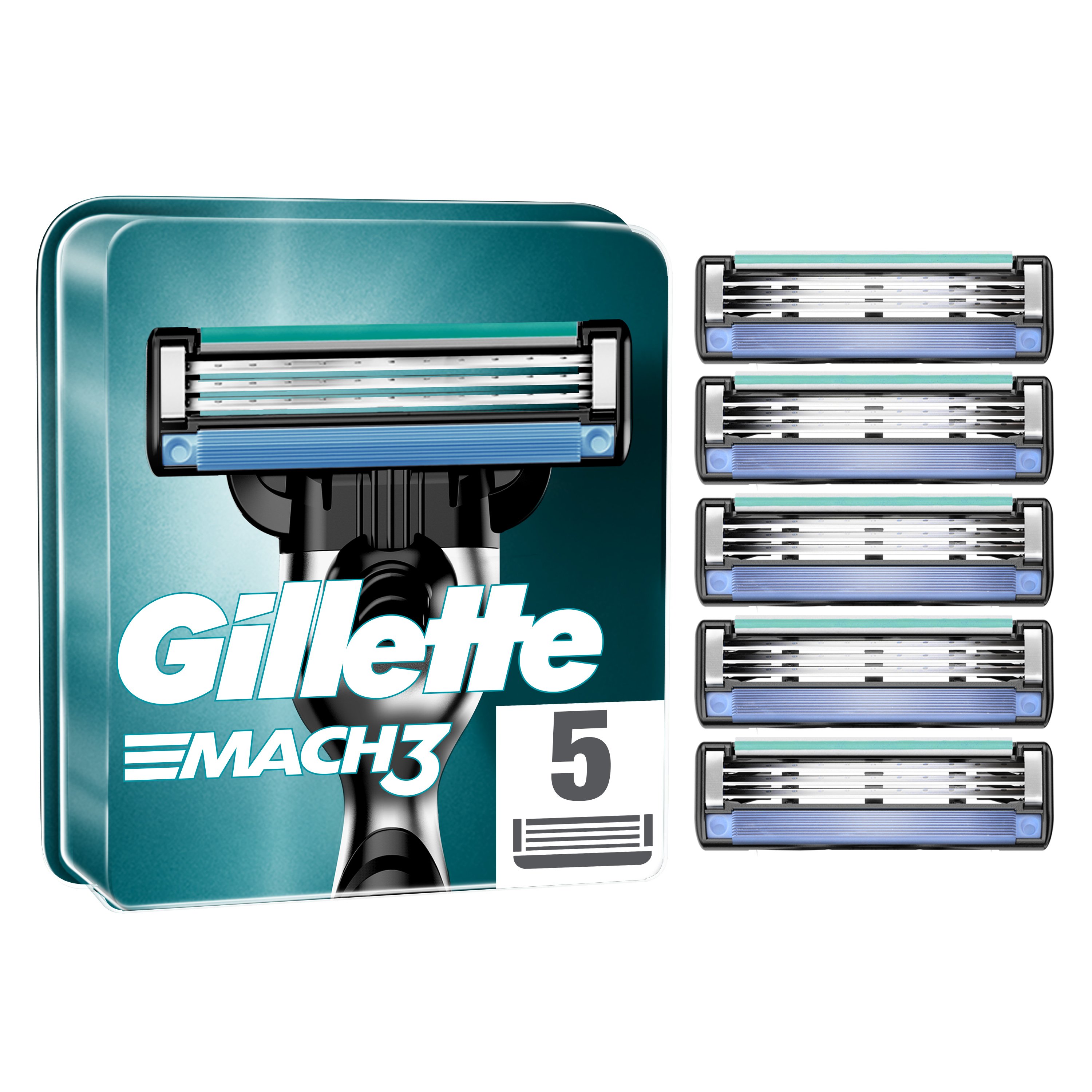 Gillette Mach3 Ανδρικά Ανταλλακτικά Ξυραφάκια 5 Τεμάχια