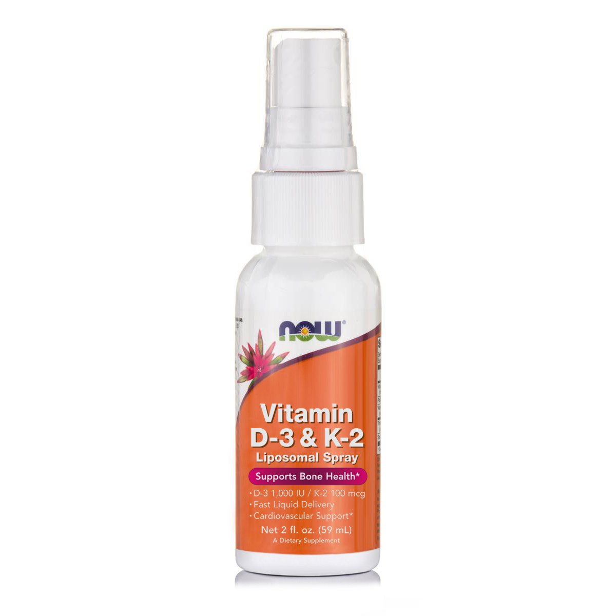 Now Foods Vitamin D3 1000 IU K2 100mcg Liposomal Spray now-foods-vitamin-d3-1000-iu-k2-100mcg-liposomal-spray