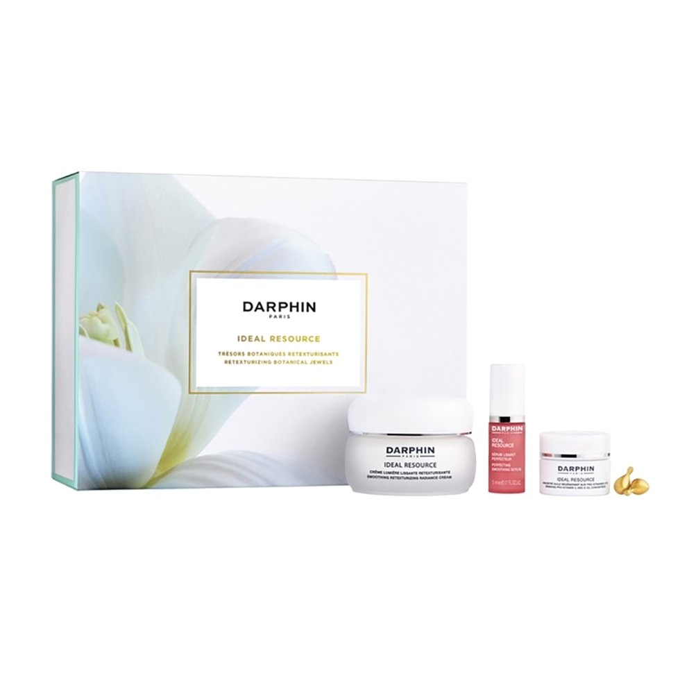 Darphin Πακέτο Ideal Resource Smoothing & Retexturizing Radiance Cream 50ml, Serum 5ml & Renewing Pro-Vitamin C & E 7caps