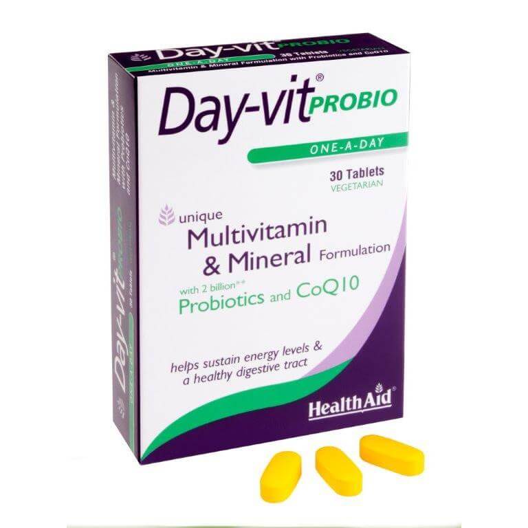 Health Aid Day-Vit Probio 2Billion Probiotic & Coq10 2Δις Προβιοτικών 30tabs