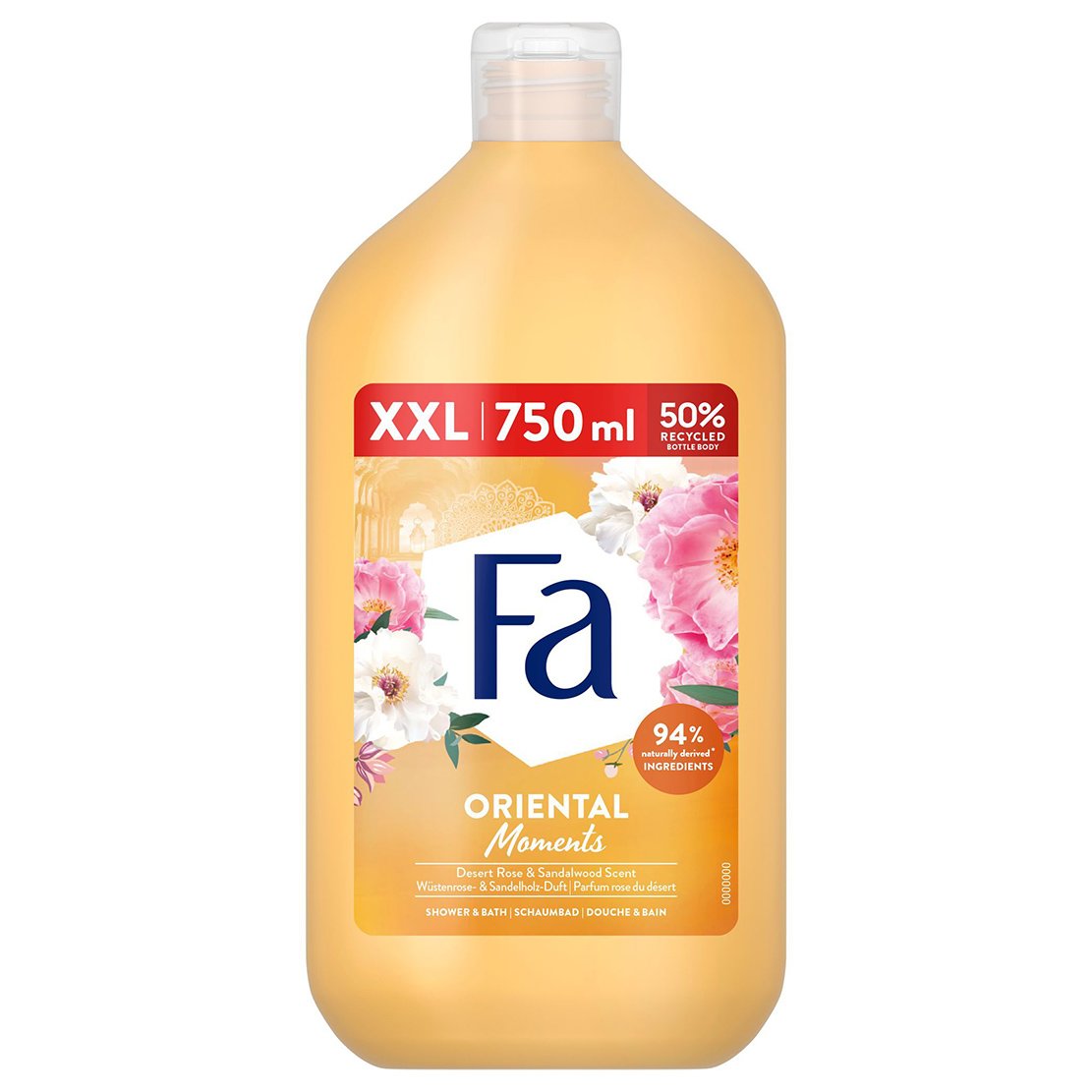 FA Fa Cream & Oil Shower Oriental Moments Desert Rose & Sandalwood Scent Γυναικείο Αφρόλουτρο με Άρωμα Σανδαλόξυλο & Τριαντάφυλλο 750ml