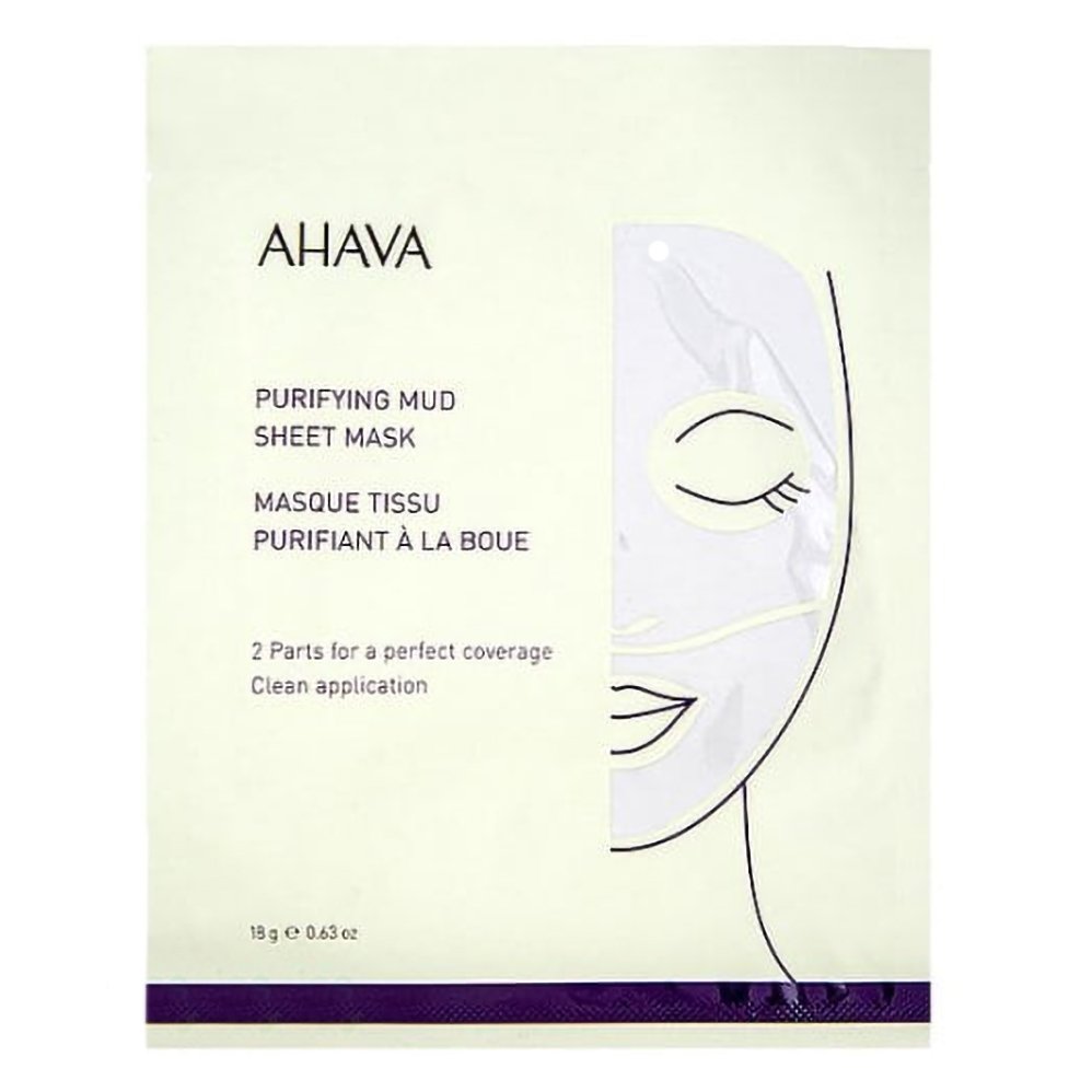 Ahava Purifying Mud Sheet Mask Μάσκα Προσώπου με Λάσπη για Κάθαρη & Απαλή Επιδερμίδα 1 Τεμάχιο