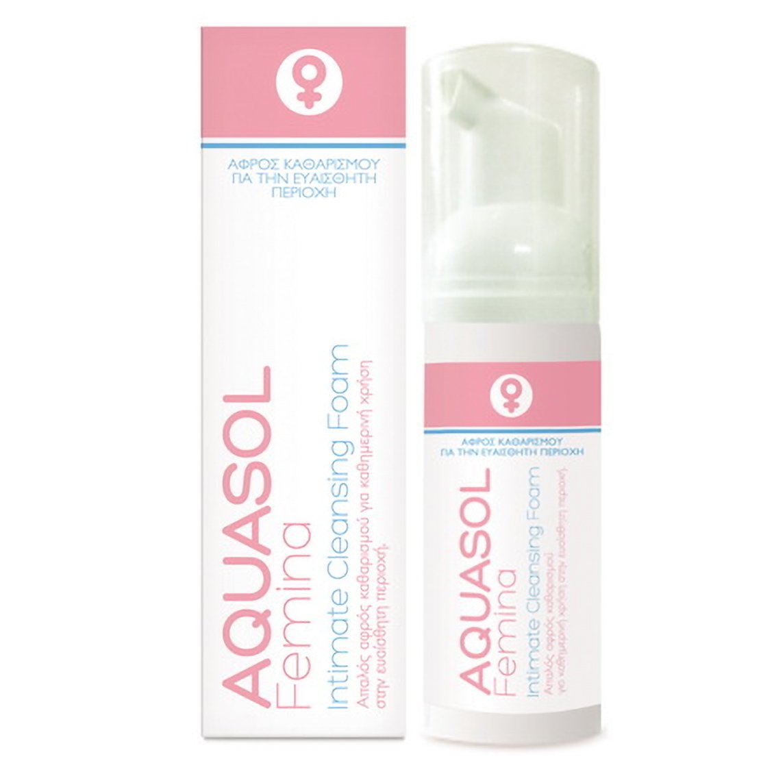 Aquasol Femina Intimate Cleansing Foam Αφρός Καθαρισμού για την Υγιεινή της Ευαίσθητης Περιοχής 40ml