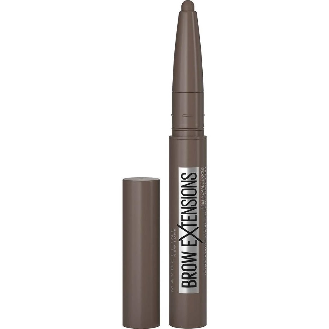 Maybelline Brow Extensions Fiber Pomade Crayon Πομάδα για Πυκνά & Καλοσχηματισμένα Φρύδια 0.4gr – 06 Deep Brown