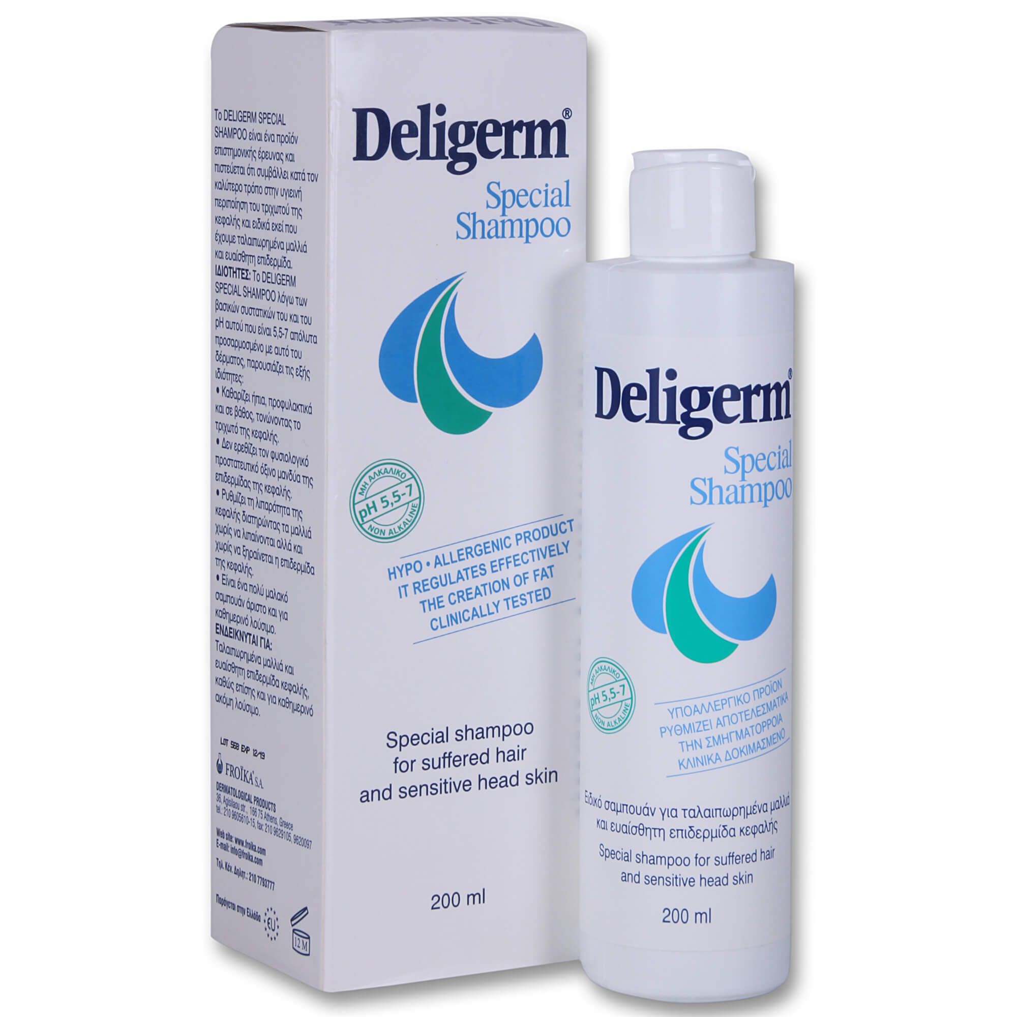 Froika Deligerm Special Shampoo Ειδικό Σαμπουάν για Ταλαιπωρημένα Μαλλιά & Ευαίσθητο Δέρμα της Κεφαλής 200ml