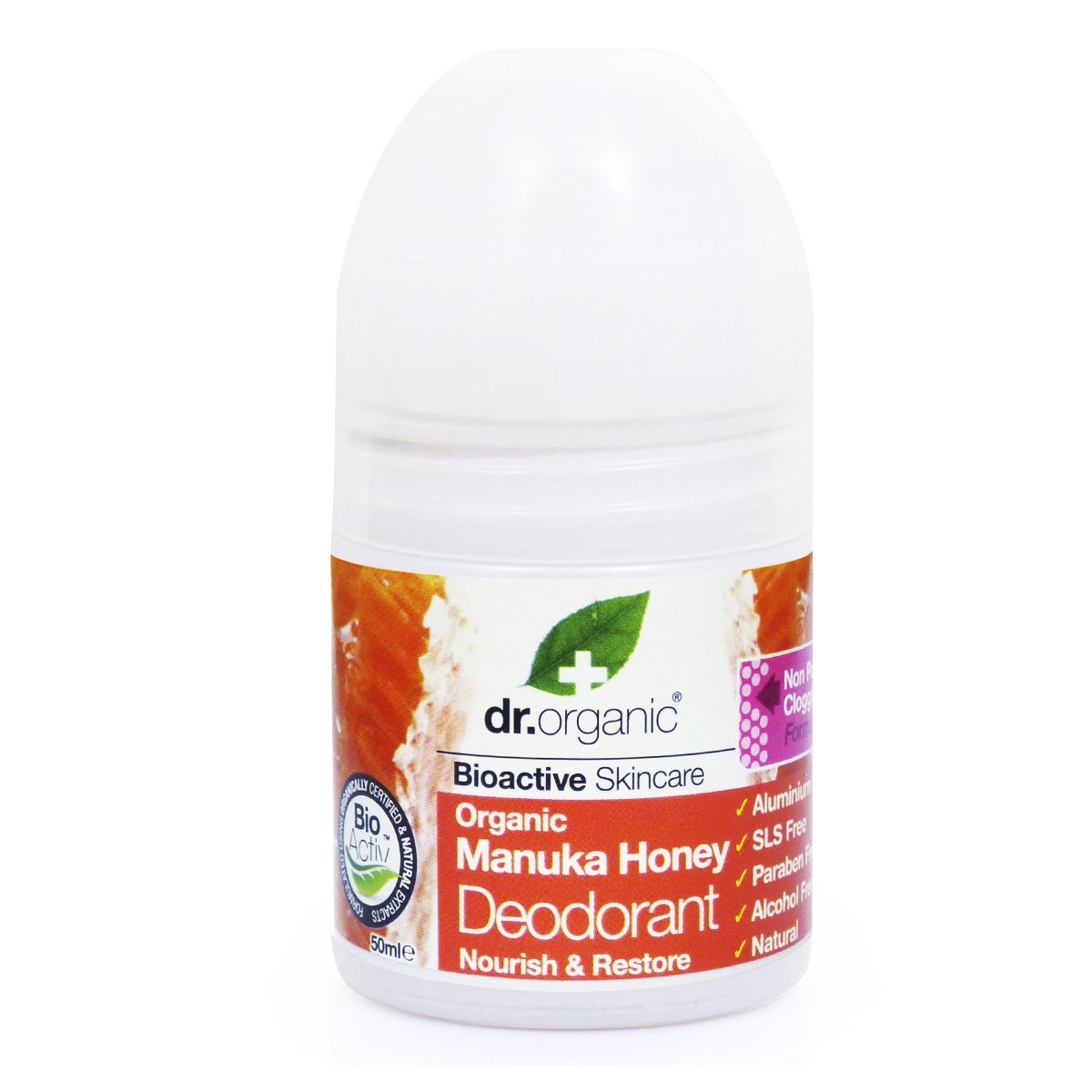 Dr Organic Organic Manuka Honey Deodorant Αποσμητικό με Βιολογικό Μέλι Μανούκα 50ml