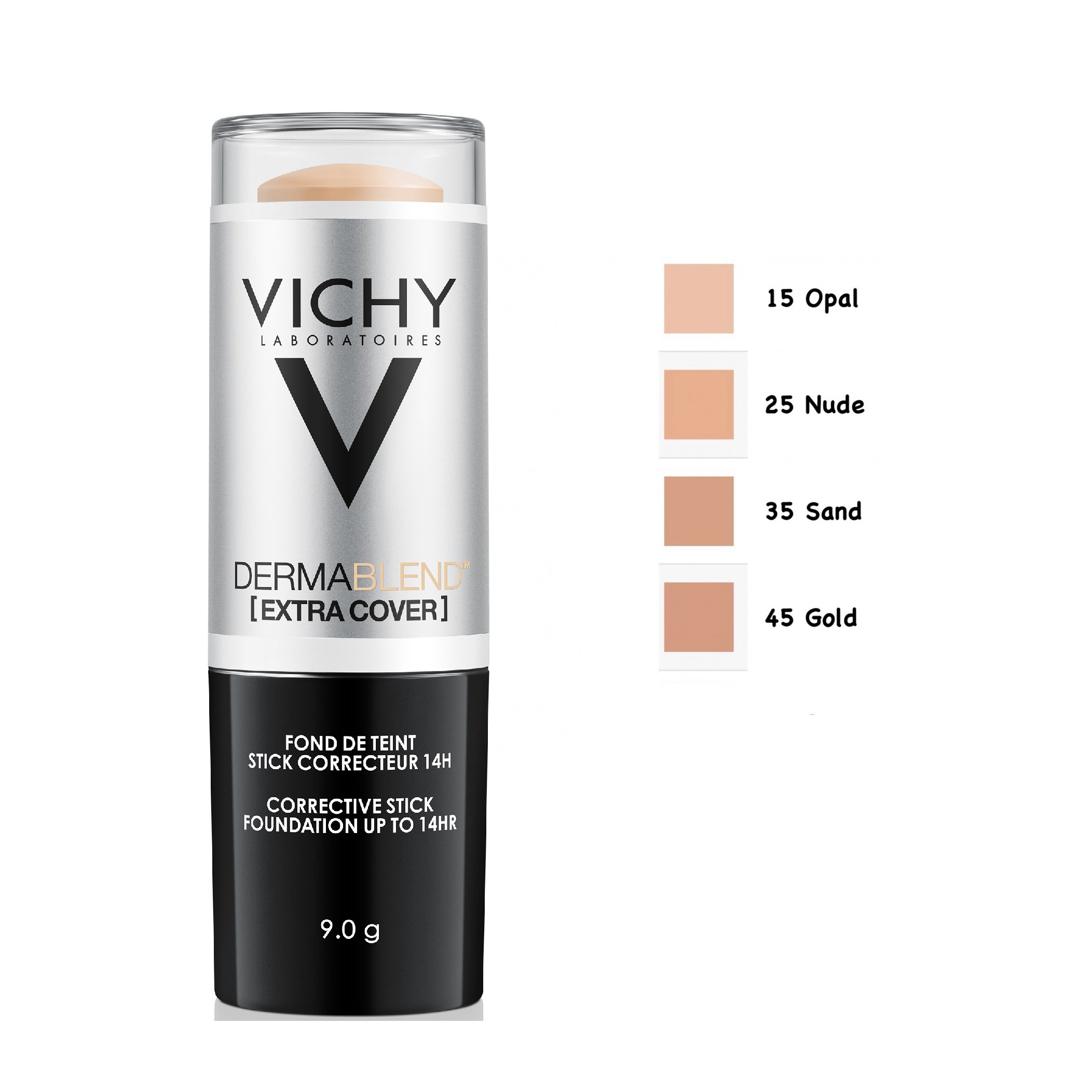 Vichy Dermablend Extra Cover Fond de Teint Corrective Stick Spf30 Διορθωτικό Foundation Απόλυτης Κάλυψης με 1 Κίνηση 9gr – 15 opal
