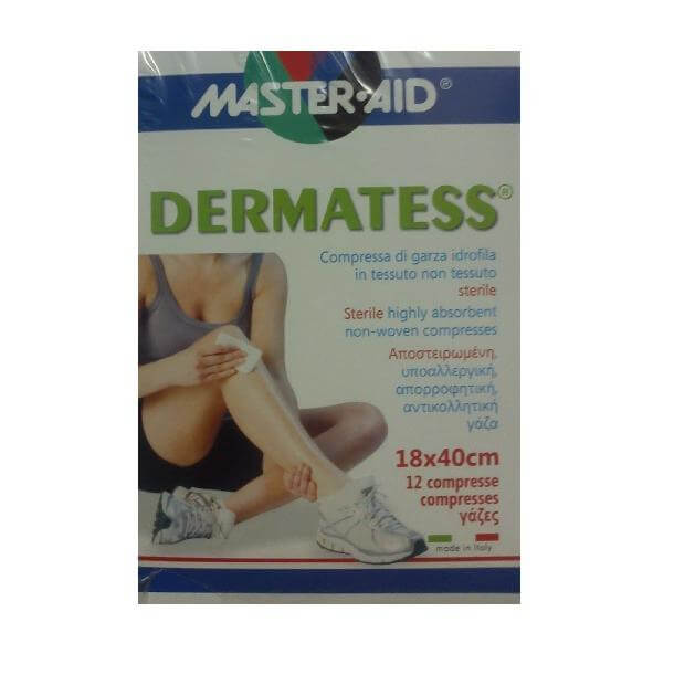 Master Aid Dermatess Αντικολλητικές Γάζες 18×40 12τεμ.