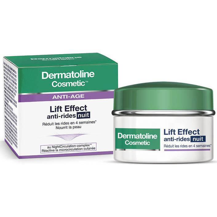 Dermatoline Cosmetic Anti-Age Lift Effect Night Cream Αντιρυτιδική Κρέμα Νύχτας, Μειώνει Ορατά τις Ρυτίδες της Επιδερμίδας 50m