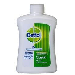 DETTOL Liquid Soap Classic Ανταλλακτικό Αντιβακτηριδιακό Υγρό Κρεμοσάπουνο Κλασικό 250 ml