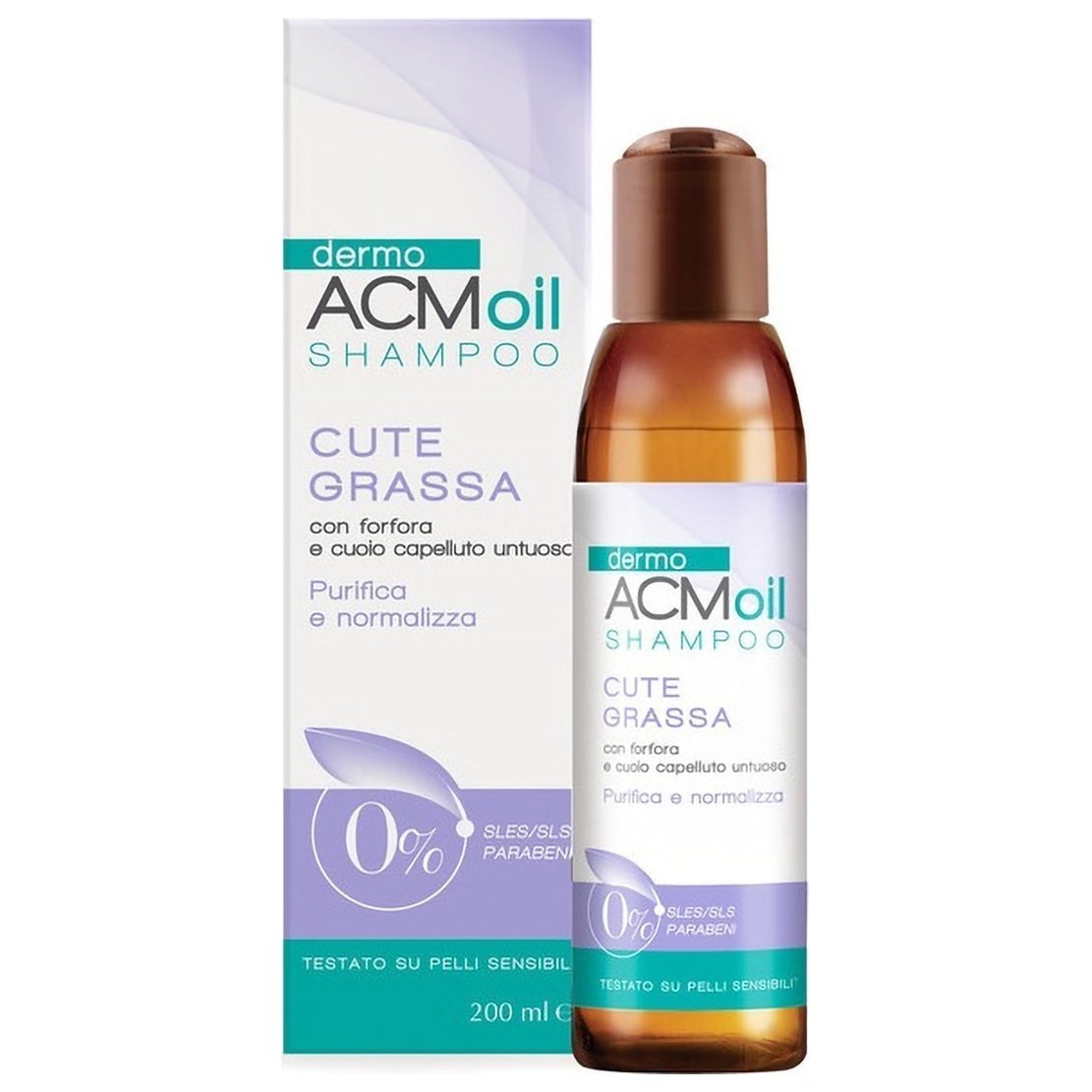 DermoACMoil Shampoo Oily Skin Σαμπουάν για Λιπαρά Μαλλιά & Αντιμετώπιση του Κνησμού 200ml