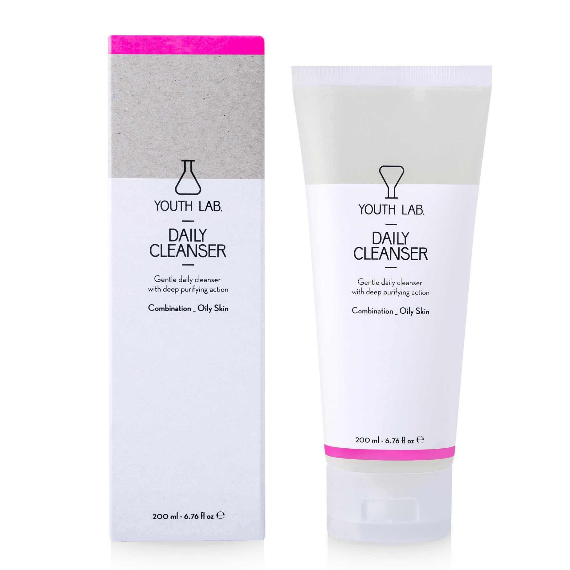 YOUTH LAB. Daily Cleanser Combination Oily Skin, Τζελ Καθαρισμού για Λιπαρές – Μικτές Επιδερμίδες 200ml