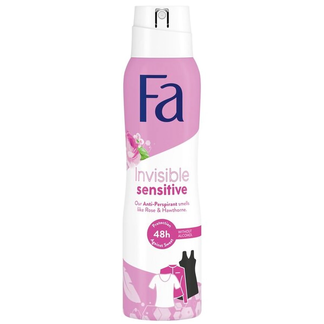 Fa Men Invisible Sensitive 48h Anti-Perspirant Spray Γυναικείο Αντιιδρωτικό Spray 48ωρης Προστασίας, με Άρωμα Ροζ Τριαντάφυλλο 150ml