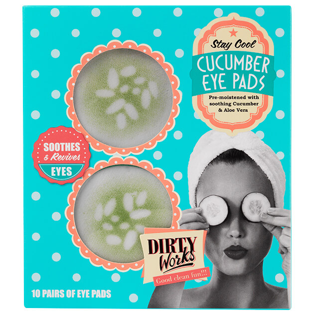 Dirty Works Cucumber Eye Pads Αναζωογονητικά Επιθέματα Ματιών 10 Ζεύγη