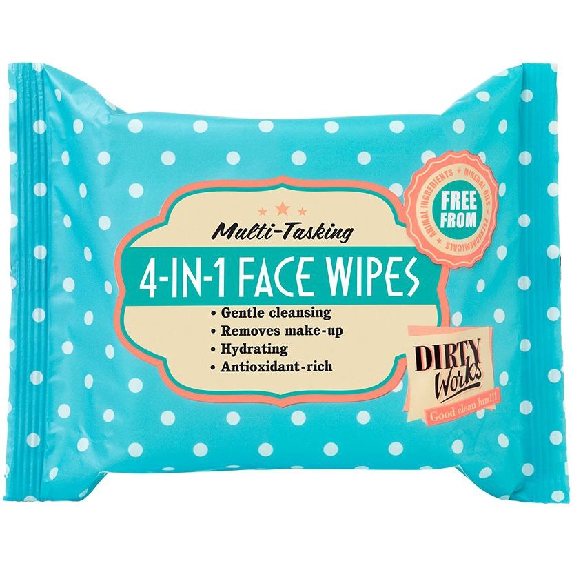 Dirty Works Multi-Tasking 4-in-1 Face Wipes Μαντηλάκια Καθαρισμού & Ντεμακιγιάζ 25τμχ